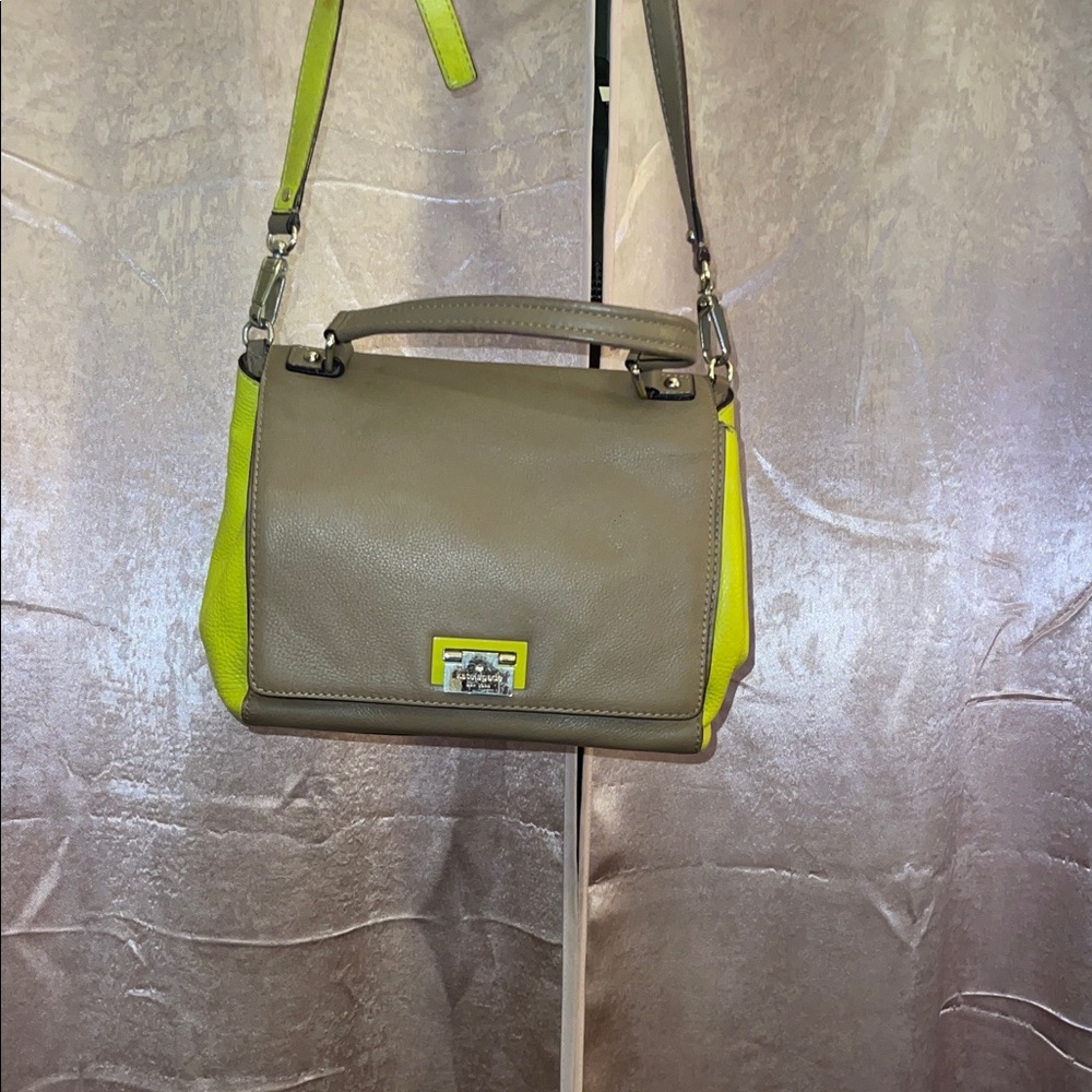 Kate Spade Olive and Yellow Crossbody Bag